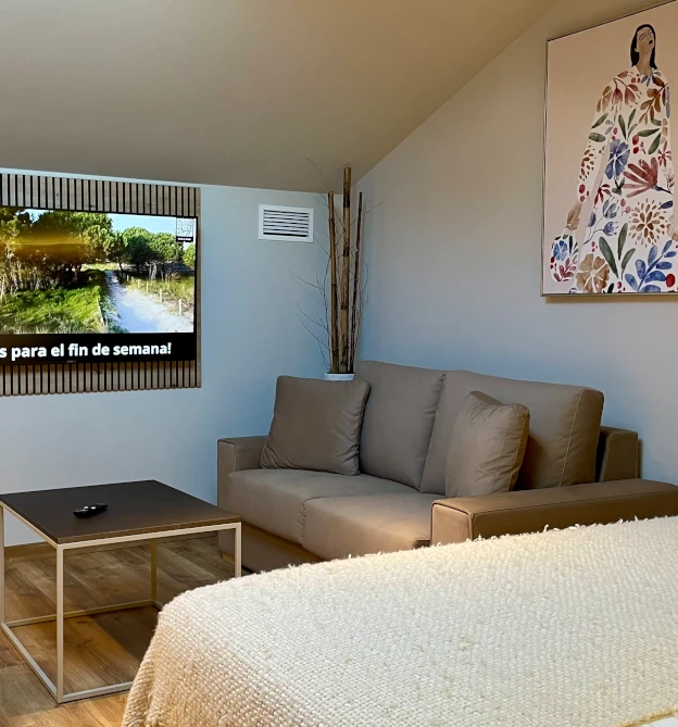 cama apartamento vacaciones sanxenxo abuhardillado