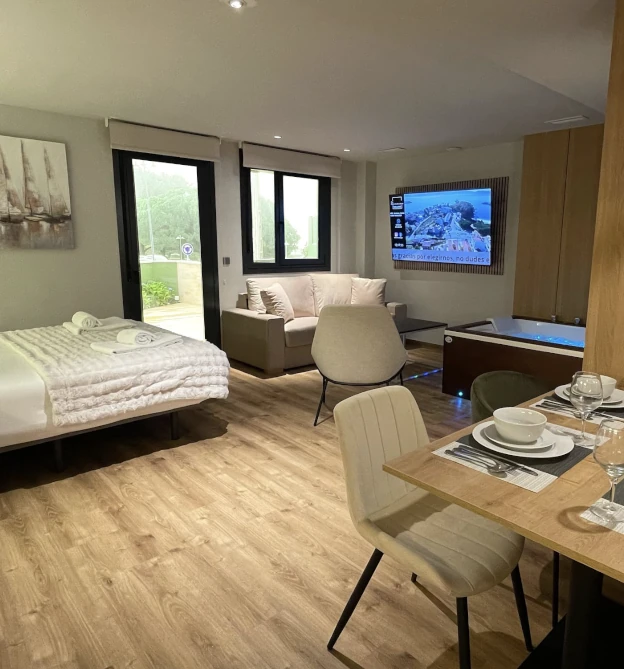 comedor apartamento loft hidromasaje sanxenxo deluxe