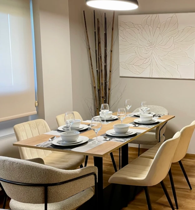 comedor apartamento vacaciones sanxenxo 2 dormitorios
