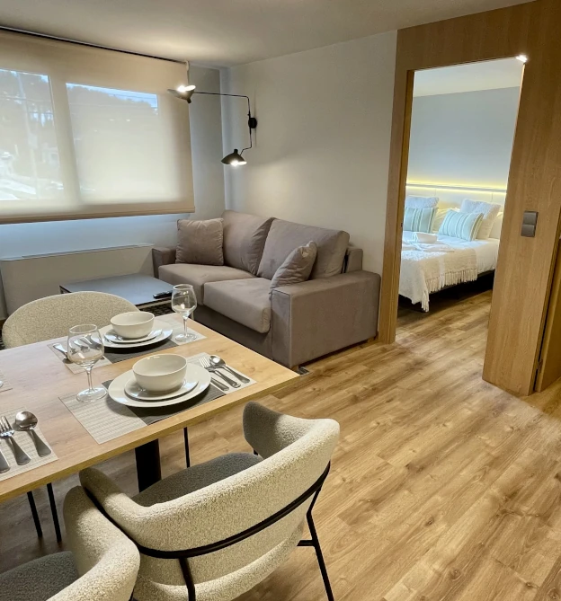 salon apartamento sanxenxo deluxe 2 dormitorios