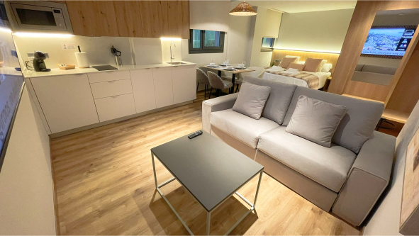 salon cocina apartamento loft sanxenxo deluxe 3