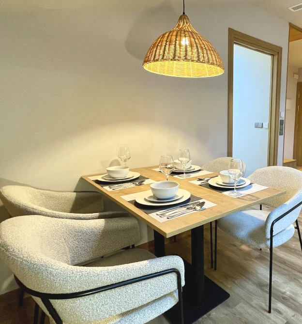 salon cocina apartamento sanxenxo deluxe abuhardillado